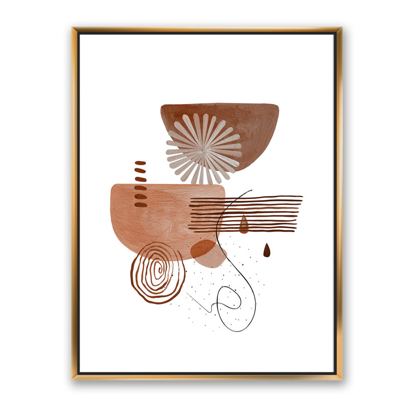 «Minimal Compositions of Abstract faces IV», reproduction sur cadre flottant sur toile, Toile encadrée d'or
