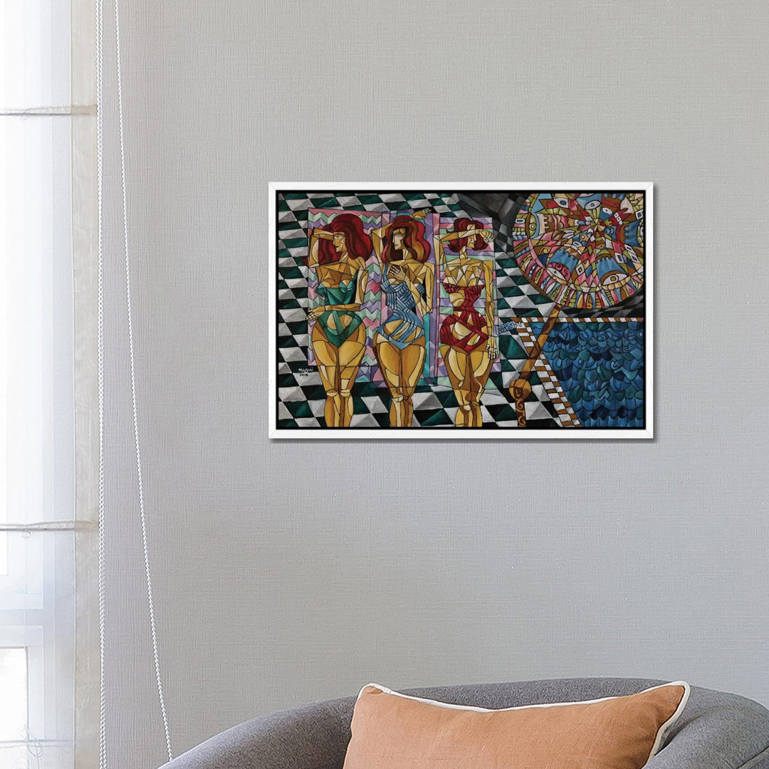 Sonnenbadende von Nagui Achamallah - Galerie-verpackte Leinwand Giclée auf Leinwand