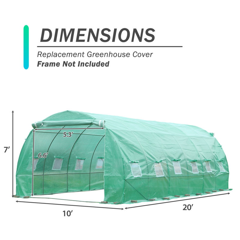 Housse de remplacement pour serre Aoodor, H 84 po x l 120 po x P 240 po