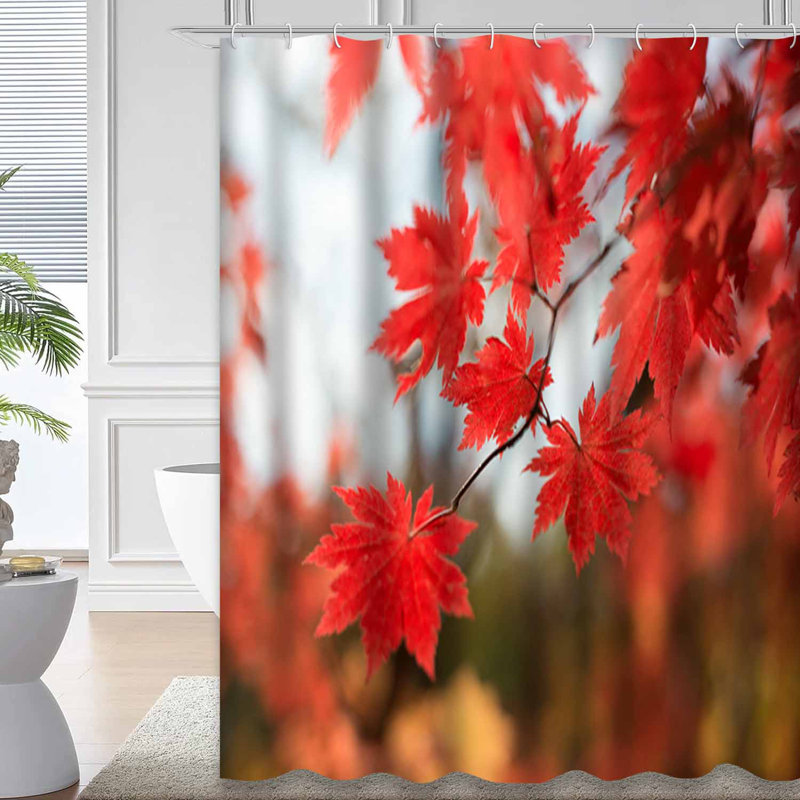 Rideau de douche Red Autumn, L 72 po x l 78 po