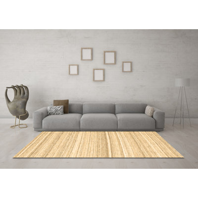 Tapis contemporains brun lavable à la machine 2571
