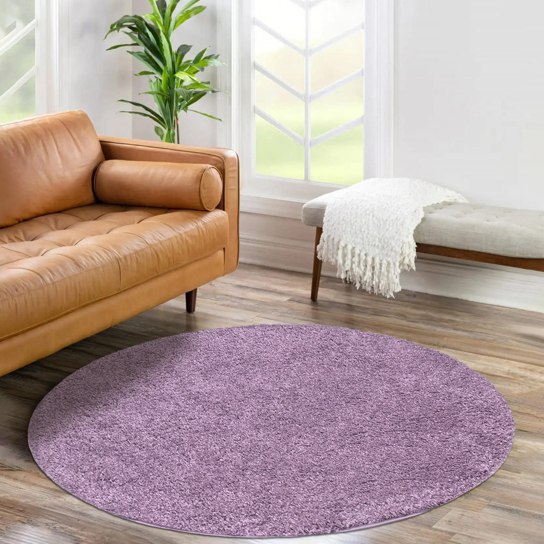 Teppich City Shaggy 500 Hochflor Lila - Flauschig - Weich - Einfarbige Langflor Wohnzimmer Teppich