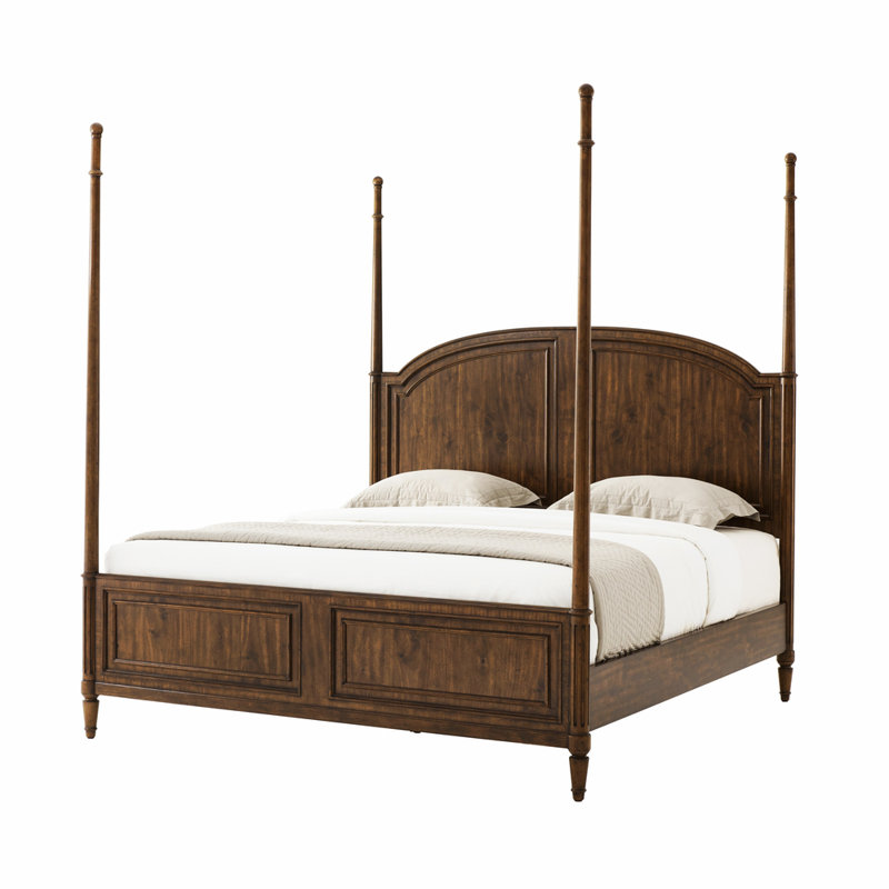 Tavel Solid Wood Four Poster Bed, Queen, Avesta