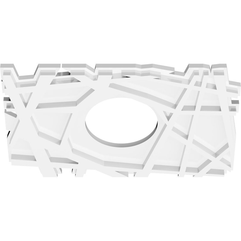 Médaillon de plafond contemporain en PVC de qualité architecturale Novo, H 1 po x l 32 po x P 21,38 po