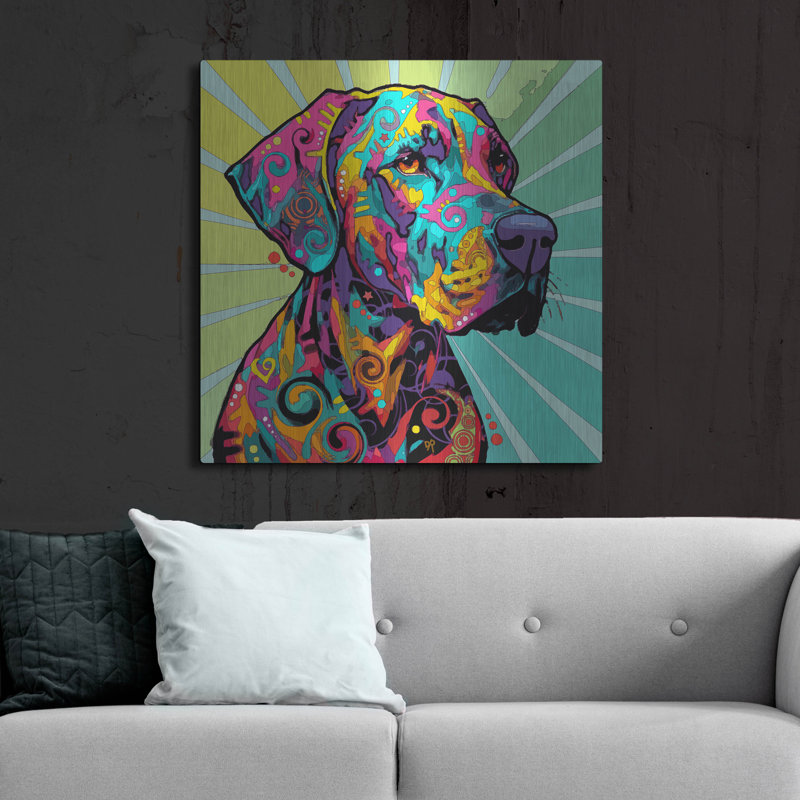 Red Barrel Studio® «The Star Of The Show» par Dean Russo, art mural en métal, H 36 po x l 36 po