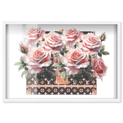 Doll Memories - Stylish Roses Shadowbox Print Fashion Illustration par Art Remedy