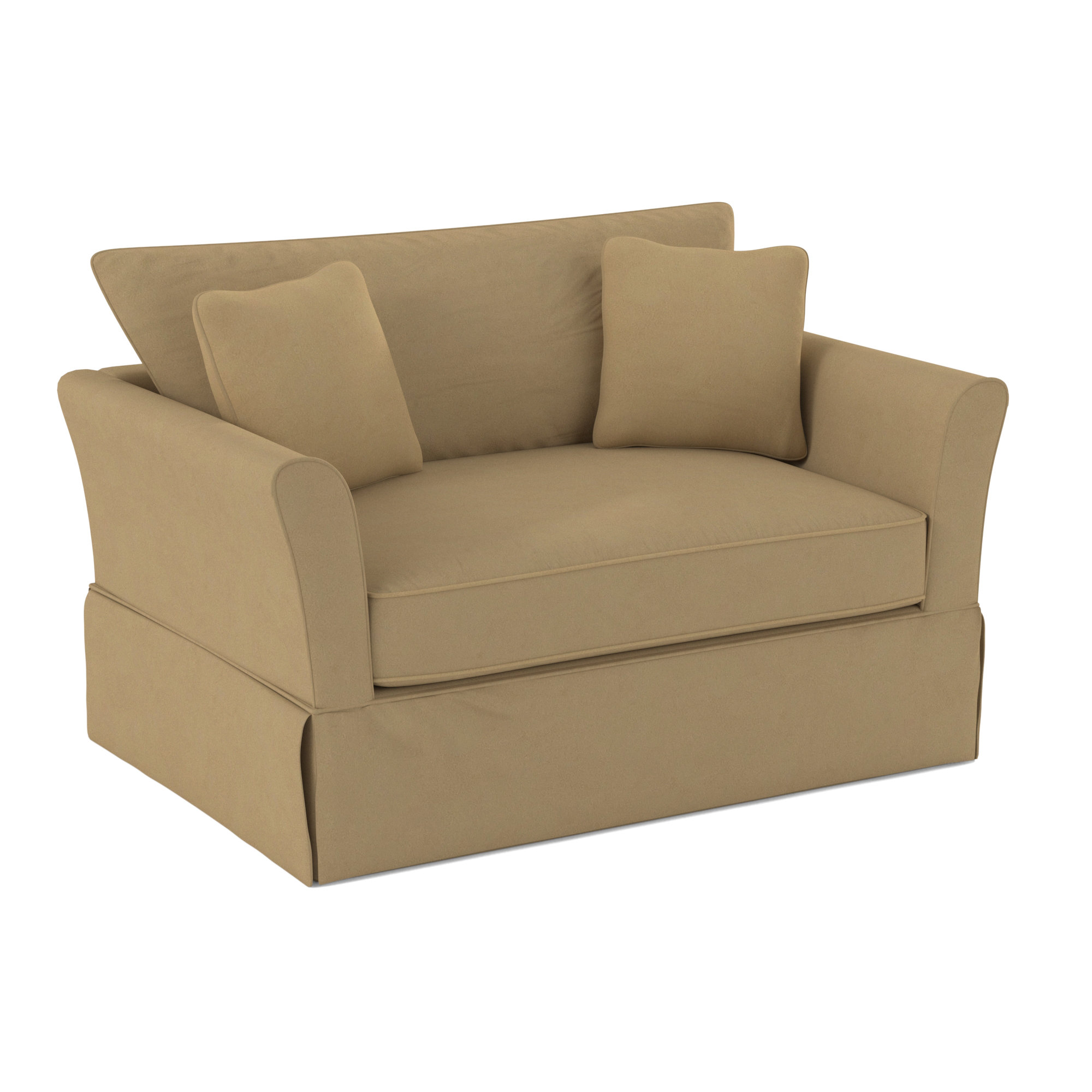 Shelby Upholstered Chair And A Half, Bella Toast Performance Velvet