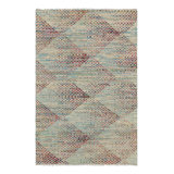 Rug & Kilim’S Modern Rug In Blue And Red Geometric Patterns