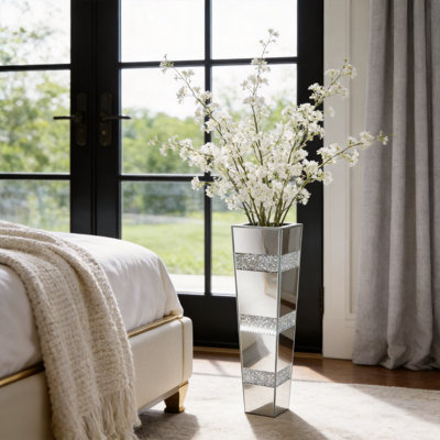 Crystal Glass Floor Vase