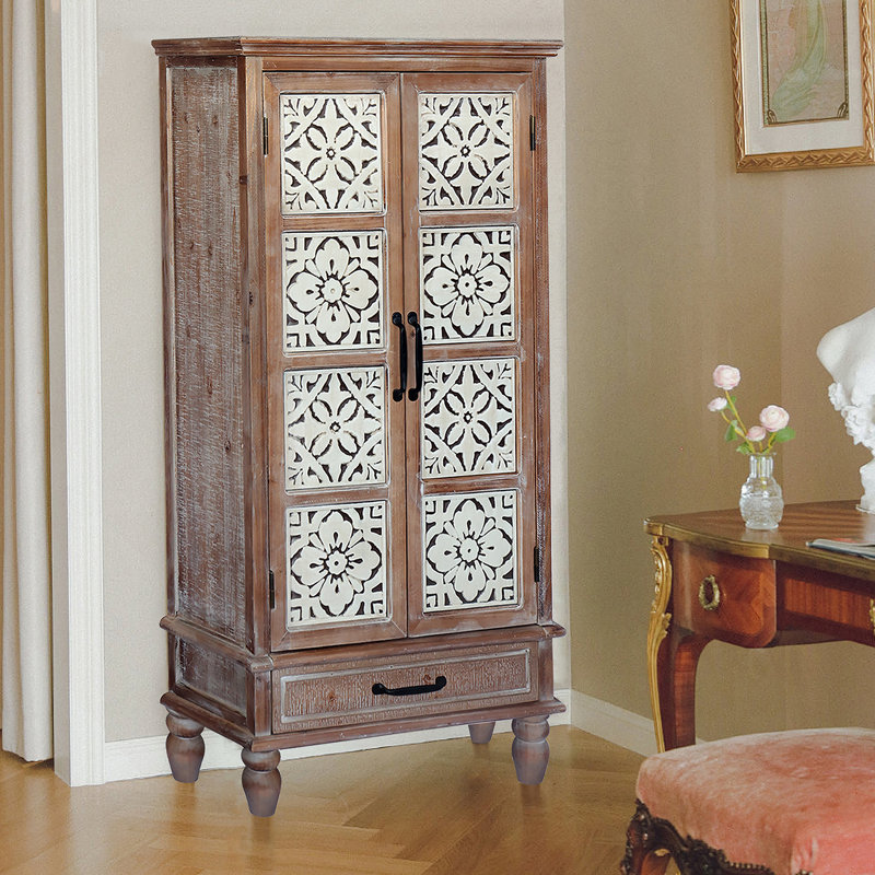 Grande armoire de rangement 55,12 po - Buffet en bois rustique - Buffet polyvalent