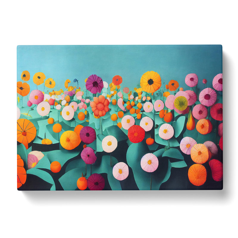 Exhilarating Flower Market - Wrapped Canvas, 35cm H x 50cm W x 3cm D