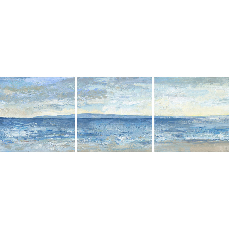 Beach Escape II Triptych, H 12 po x l 12 po