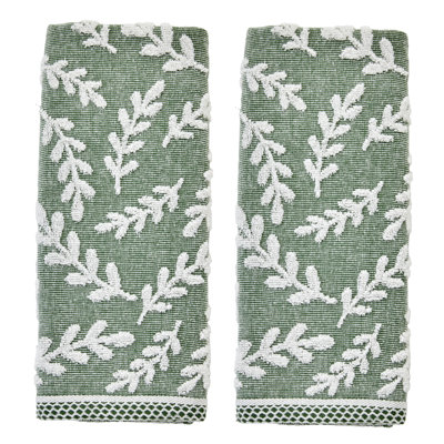 LEAF SPRIG JACQUARD HAND-SPRUCE