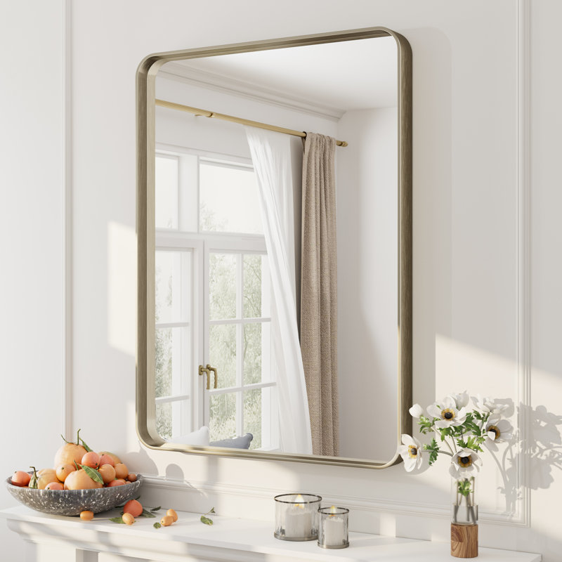 Miroir mural Aevar, 30 po x 22 po, Bronze brossé