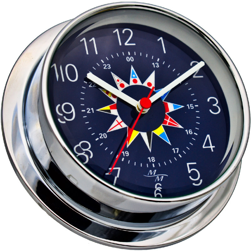 Metal Wall Clock, Chrome