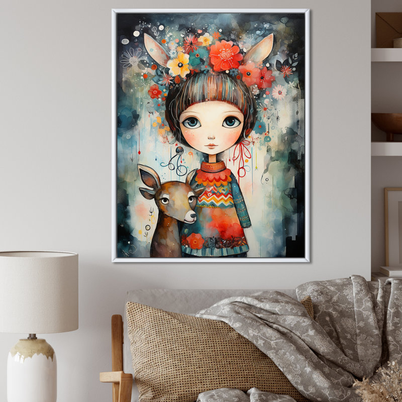 Mignon décorations de Noël pour enfants II - Art mural, Toile tendue, H 32 po x l 24 po x P 1 po
