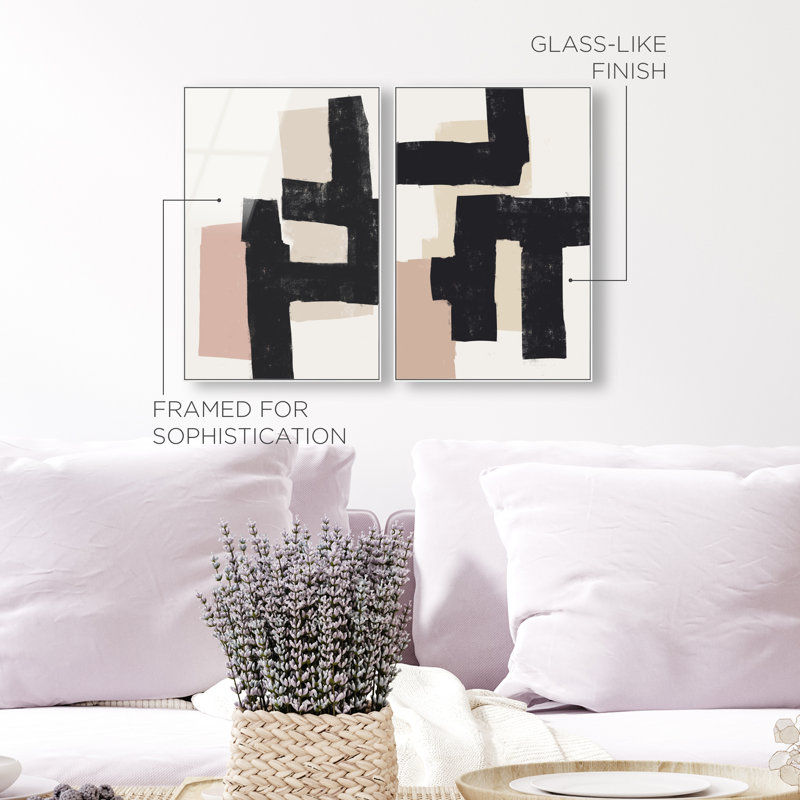 Nowhere Set High-Gloss Frameless Acrylic Glass Wall Art Abstract Print by Oliver Gal, Ready to Hang, 10 x 15, 11"H x 16"W