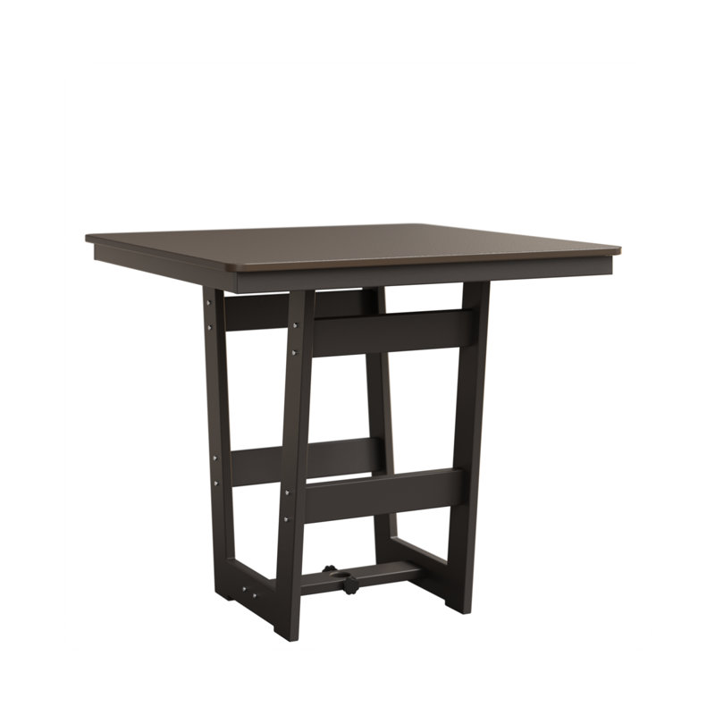 Table carrée à hauteur de comptoir 40 po Berlin Gardens Hudson, Bronze martelé, Graphite