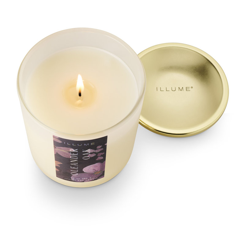 Bougie magnifique en verre Oleander Signature, 284G