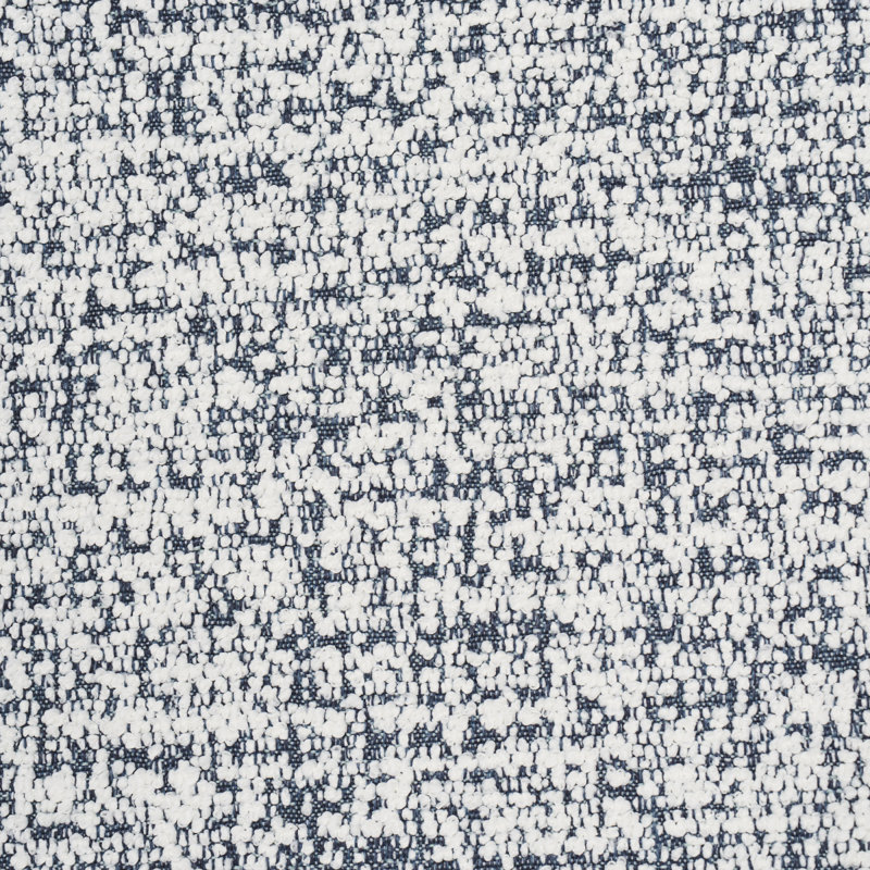 Tissu intérieur / extérieur Zuzu, Blanc / bleu marine