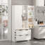 Armoire de cuisine cannelée avec 2 grands tiroirs et 8 étagères à épices, organisateur de rangement autoportant-357563238