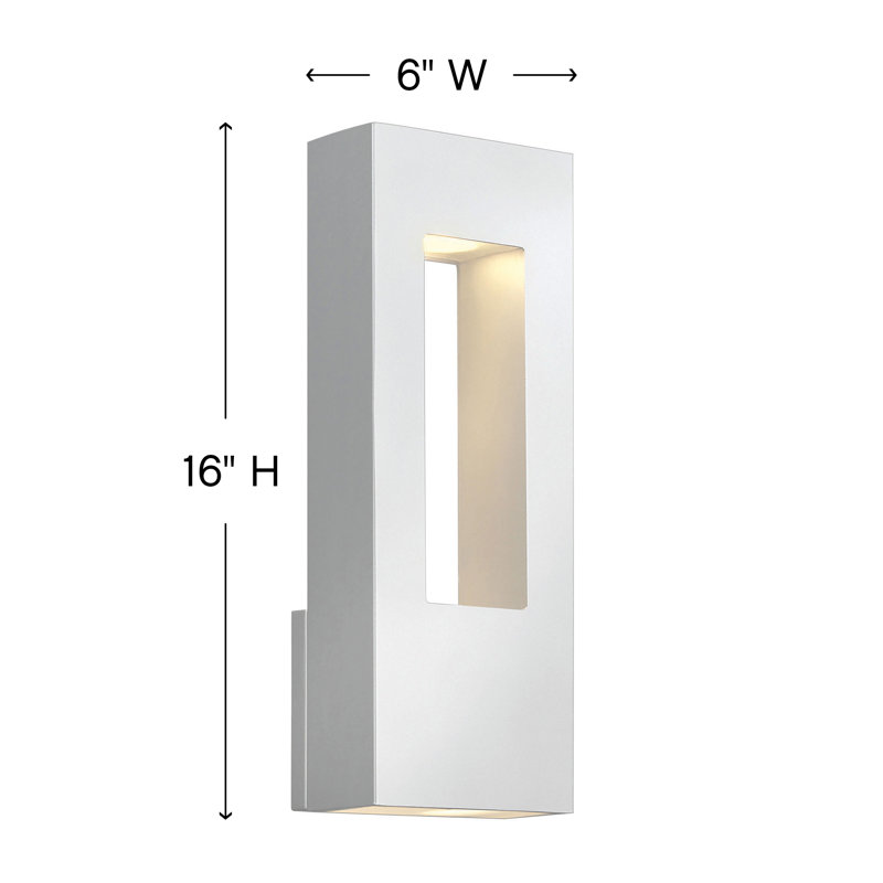 Atlantis 2 Light Outdoor Sconce, Bronze, 16" H x 6" W, LED