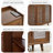 Modern Nut-Brown Solid Wood Shoe Storage