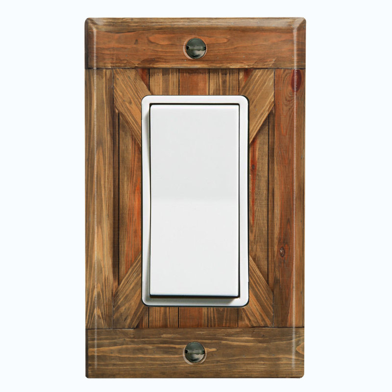 Plaque murale standard en bois brun