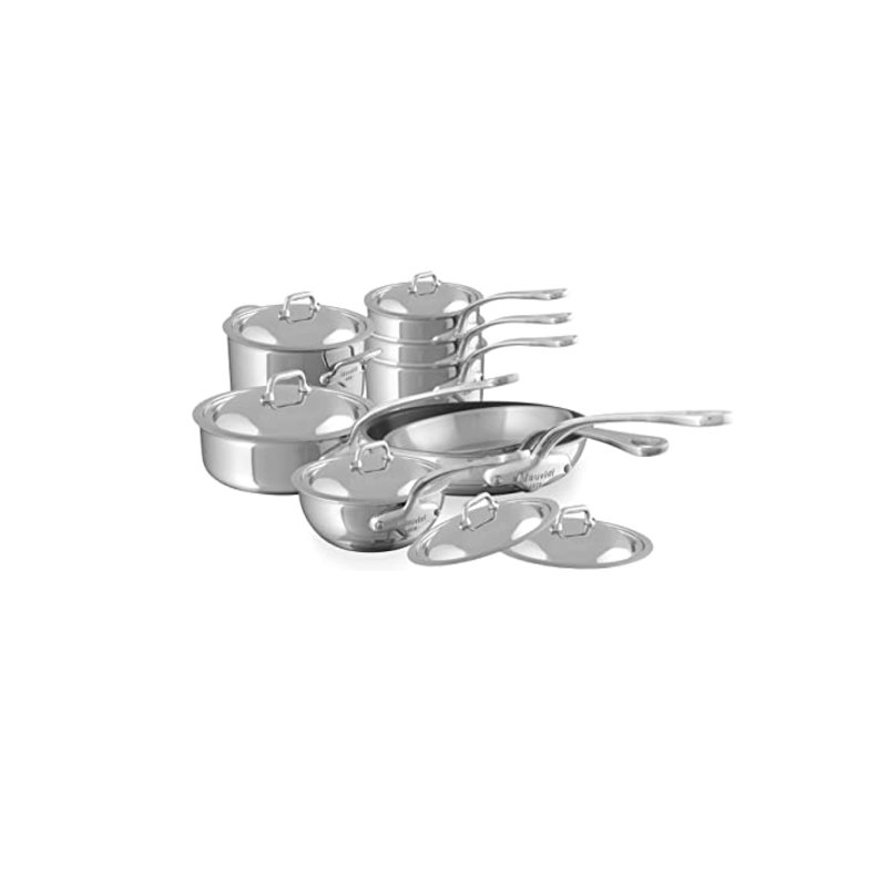 Mauviel M'COOK 5-Ply 14-Piece Cookware Set With Cast Stainless Steel Handles