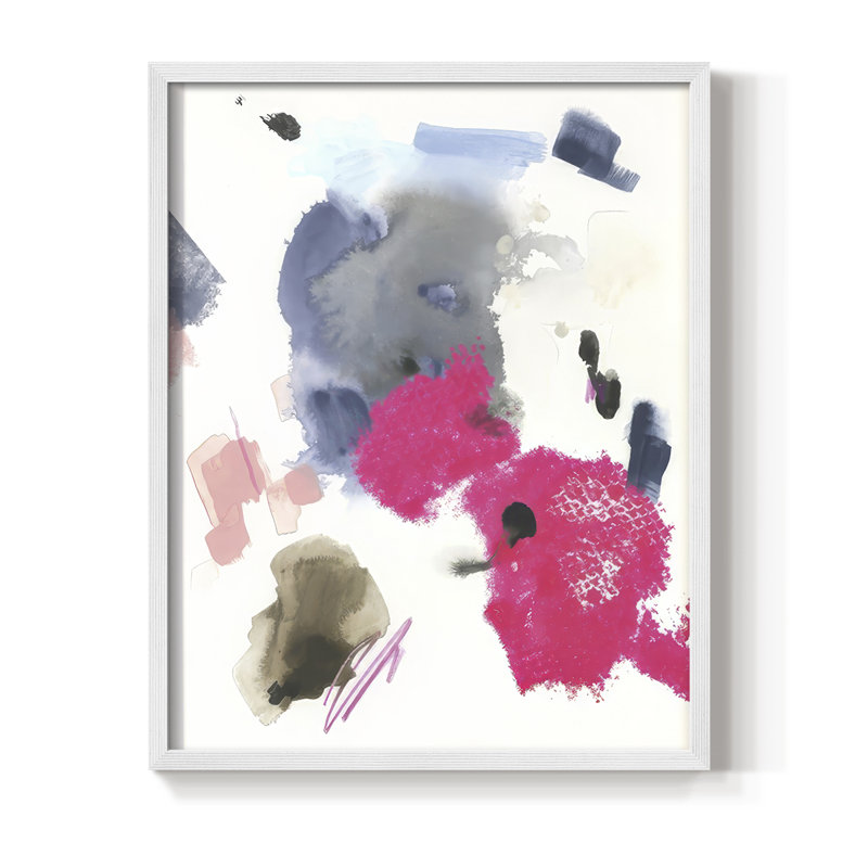 Mirame I Framed Print - Solid Wood, 30" H x 24" W, White