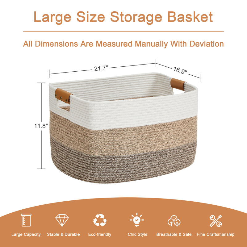 Anchie Fabric Laundry Basket with Handles