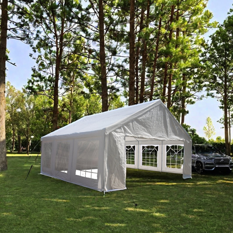Pavillon de jardin portatif 20X20 pieds pour les mariages - et installation de tente de fête extérieure imperméable et facile à installer
