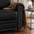 Lounge Armchair – PU Leather Accent Chair With Nailhead Trim & Solid Wood Legs (Black)-346224209