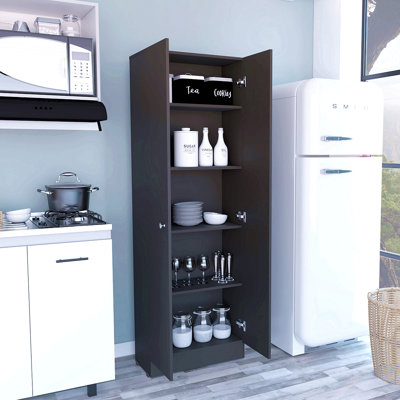 Pantry Cabinet, Five Shelves, Double Door Cabinet