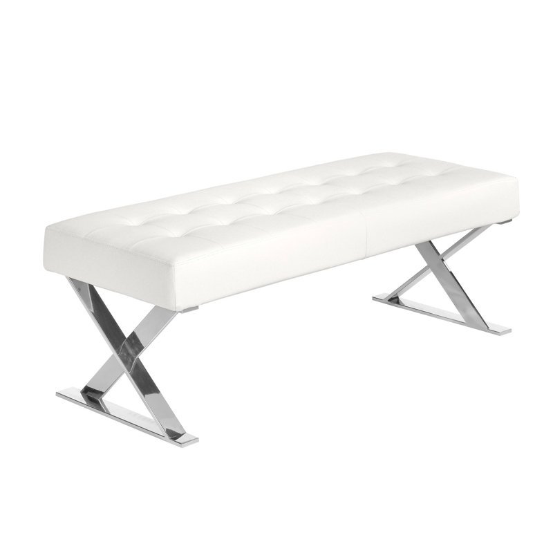 Faux Leather Upholstered Bench