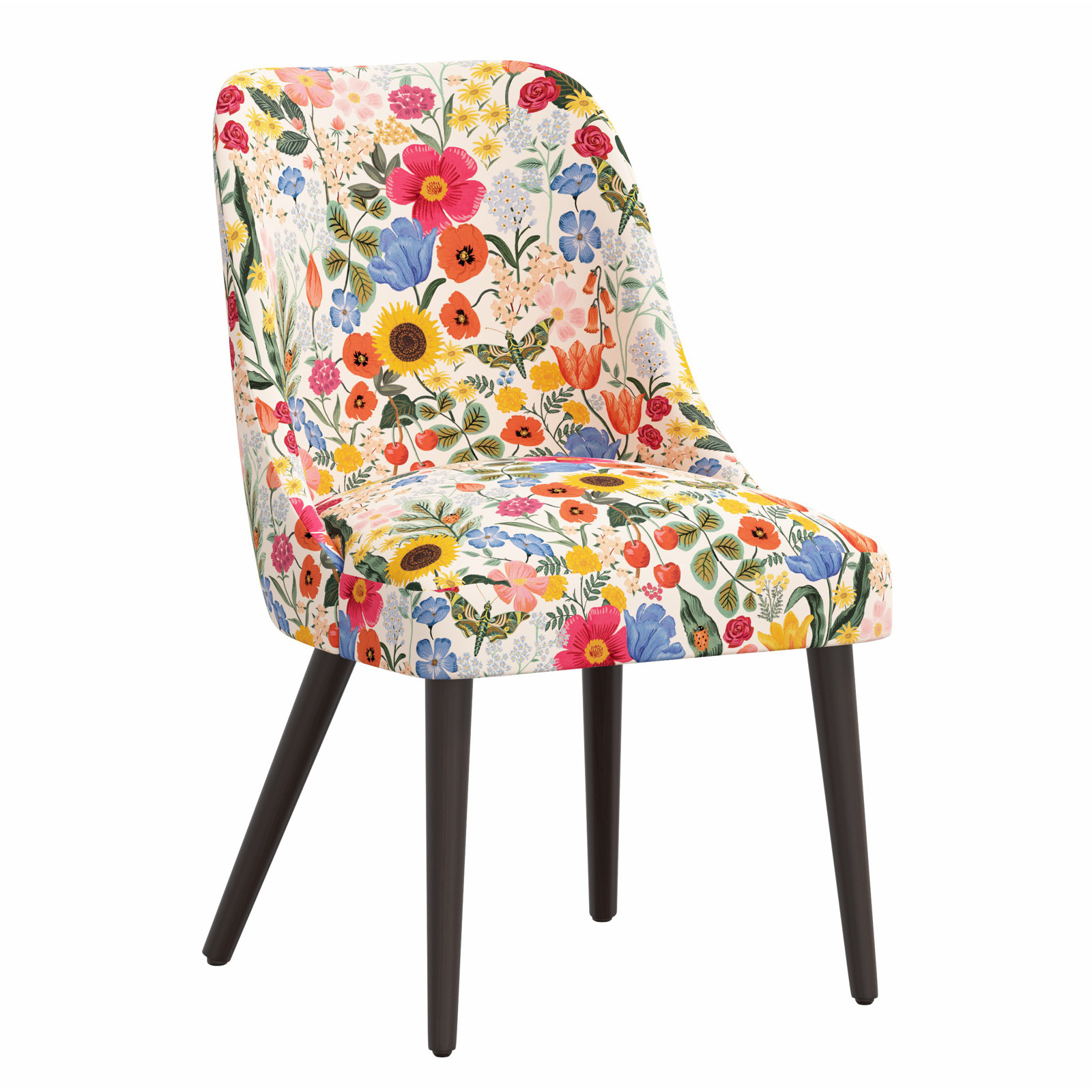 Rifle Paper Co. x Cloth & Company Tara Side Chair, Rpc Blossom Blush Linen