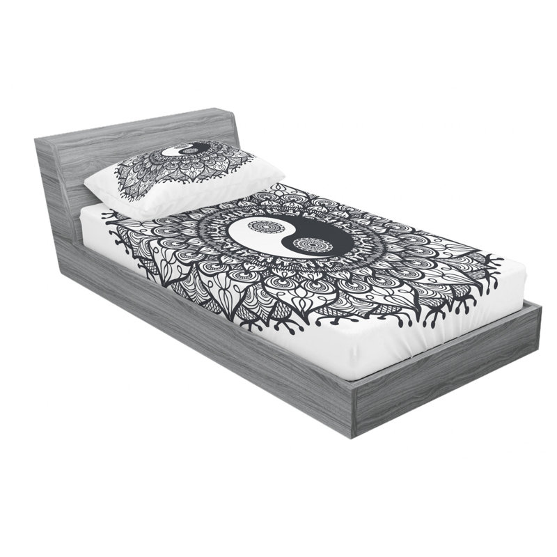 Gothy Microfiber Sheet Set, Twin Sheet Set with Fitted Sheet