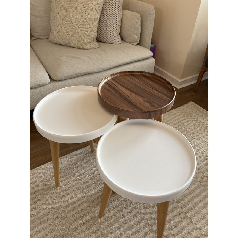 Jovita Coffee Table, White/Brown