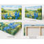 «Blue and Yellow Wildflowers in Sunny Meadow», art mural sur toile tendue-1183131102