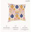 Coussin décoratif intérieur / extérieur en polyester rétro Pottery