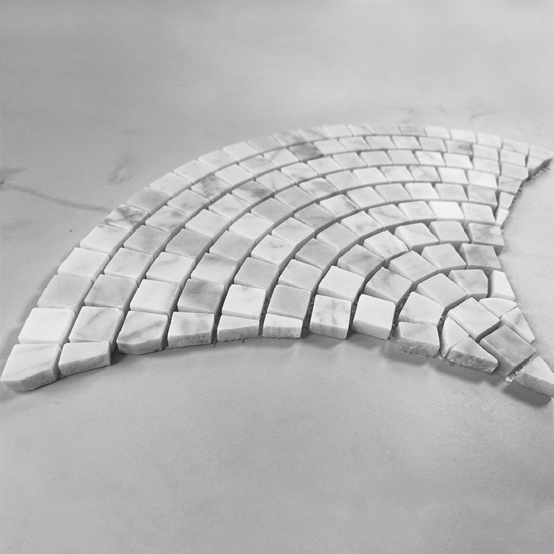 Carreau de mosaïque en marbre 7 po x 13 po
