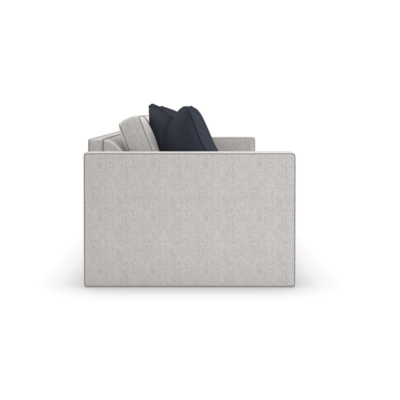 Welt Played Sofa, Light Gray Polyester Blend