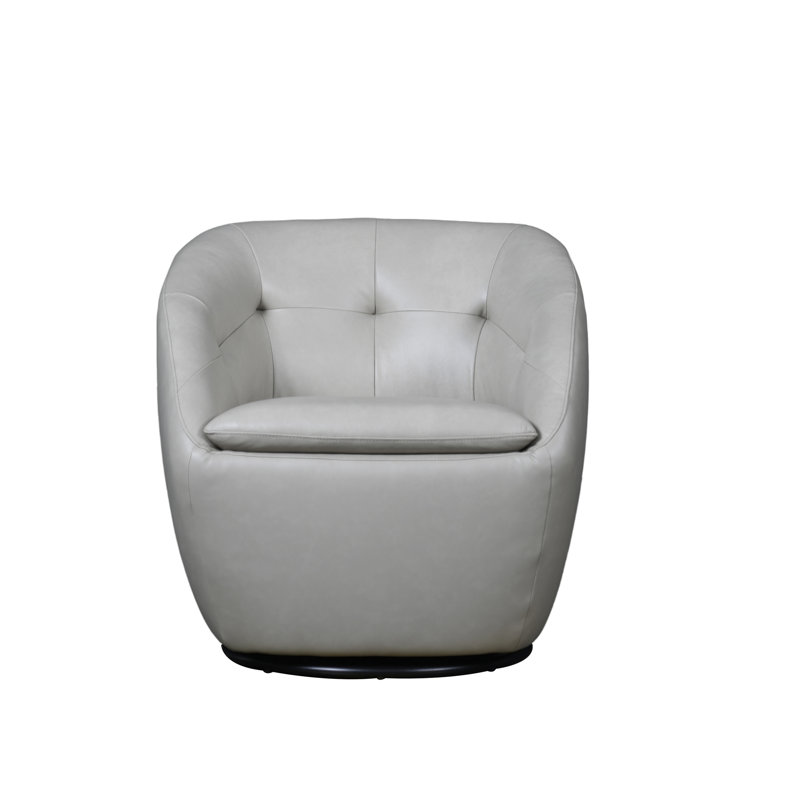 Fauteuil d'appoint pivotant Cladeus, Crème / Havane