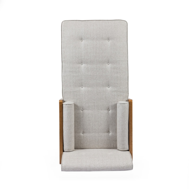 Chaise longue à 2 accoudoirs capitonnés Cape, Beige