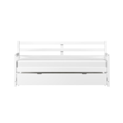 Austell Wood Twin Daybed With Trundle, White