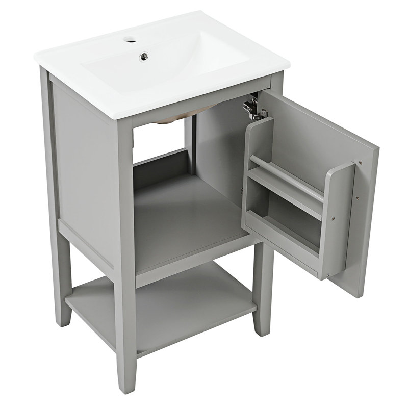 Meuble-lavabo de salle de bain avec lavabo et rangement