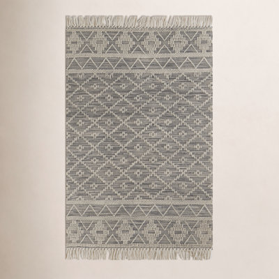 Alyson Beige Gray Hand-Woven Geometric Rug