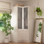 Armoire de coin en L à 4 portes