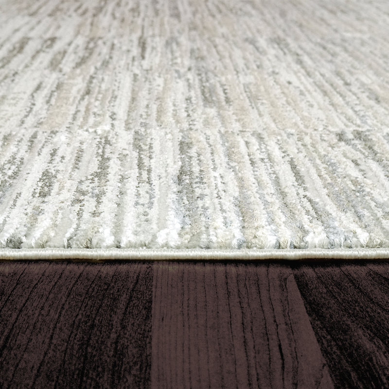 Tapis rayé beige, Rectangle 2 pi 2 po x 3 pi 11 po
