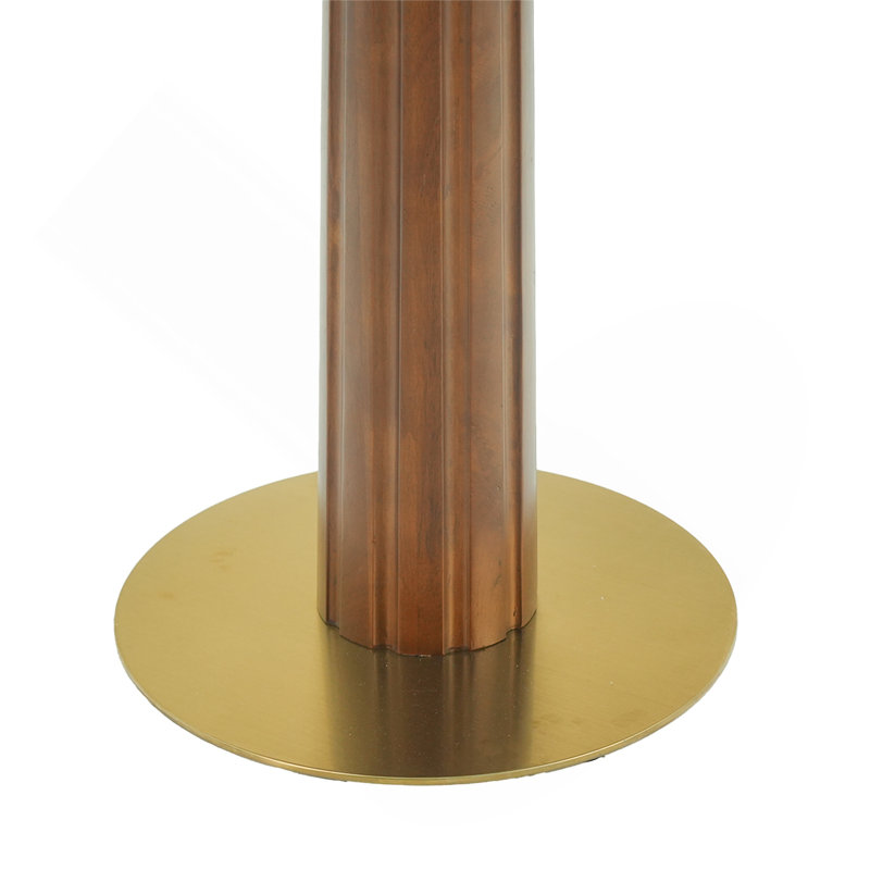 Table de salle à manger moderne, table en pierre frittée de 33,5 po avec pieds et base en bois, table de cuisine pour 2 personnes pour petit espace, capacité de poids de 150 lb (seulement la table de Négociation)